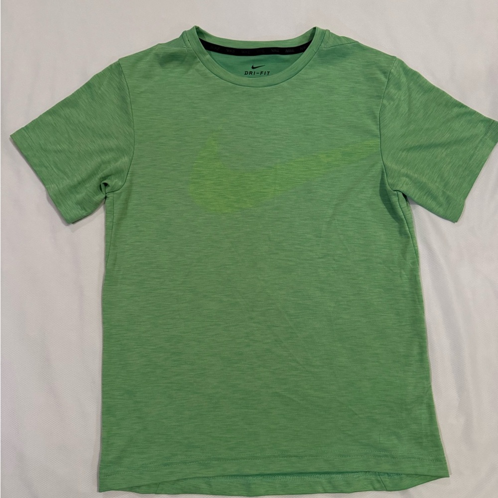 Nike Boys Dri Fit Shirt, Green, Size Large